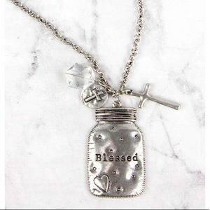 “Blessed” Mason Jar Necklace